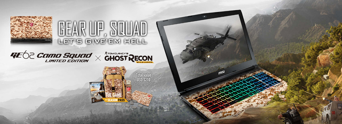 MSI Camo Squad Limited Edition Laptops