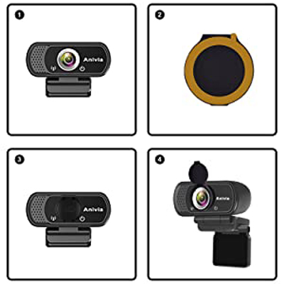 Anivia 1080p HD Webcam with Microphone USB Webcam for TV, Live