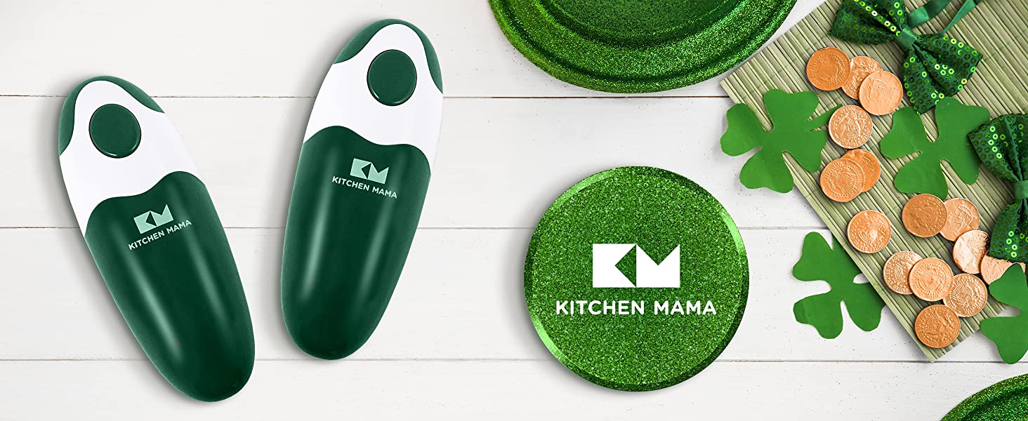 Kitchen Mama Electric can Opener 20: Upgraded Blade Opens Any can Shape -  Smooth Edge, Food-Safe, Handy with Lid Lift, Battery O