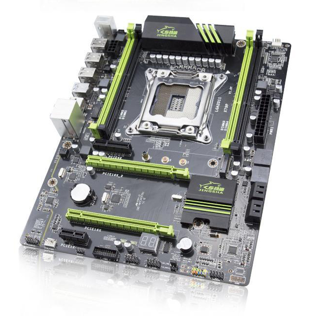 Vertical view of Jinsha X79-P ATX Motherboard