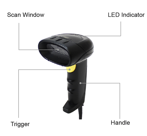 NuScan 7100CU- Adesso Handheld CCD Barcode Scanner