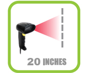 NuScan 7100CU- Adesso Handheld CCD Barcode Scanner