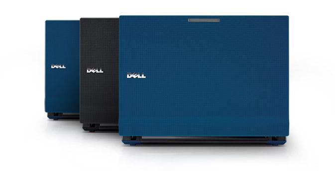 Three desktops in blue, black, and blue with one in front of another