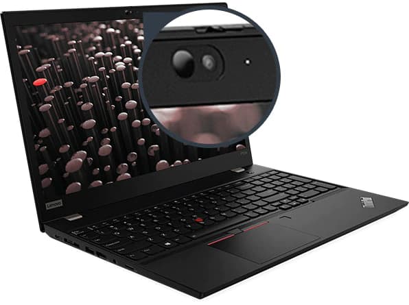 a close look of the webcam shutter