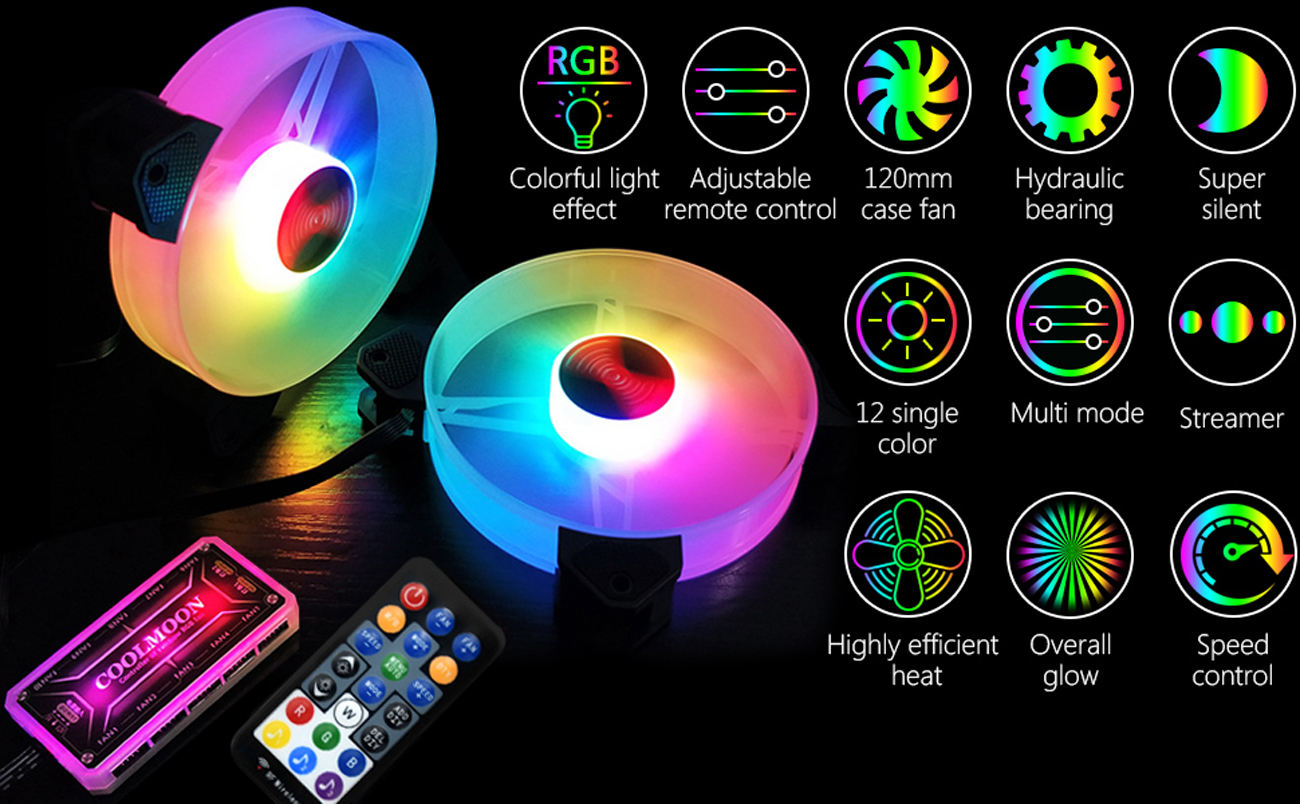 3 Pack RGB Case Fans