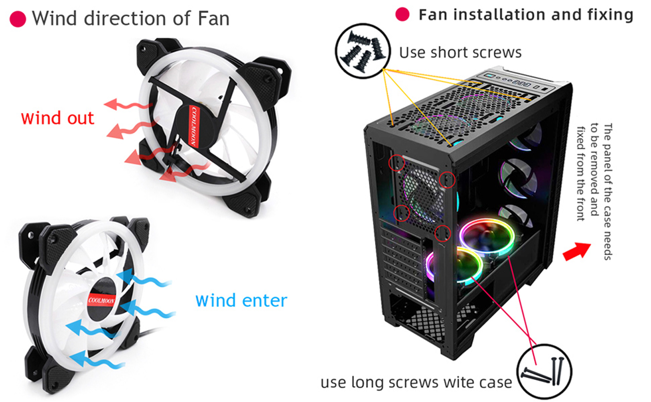 3 Pack RGB Case Fans