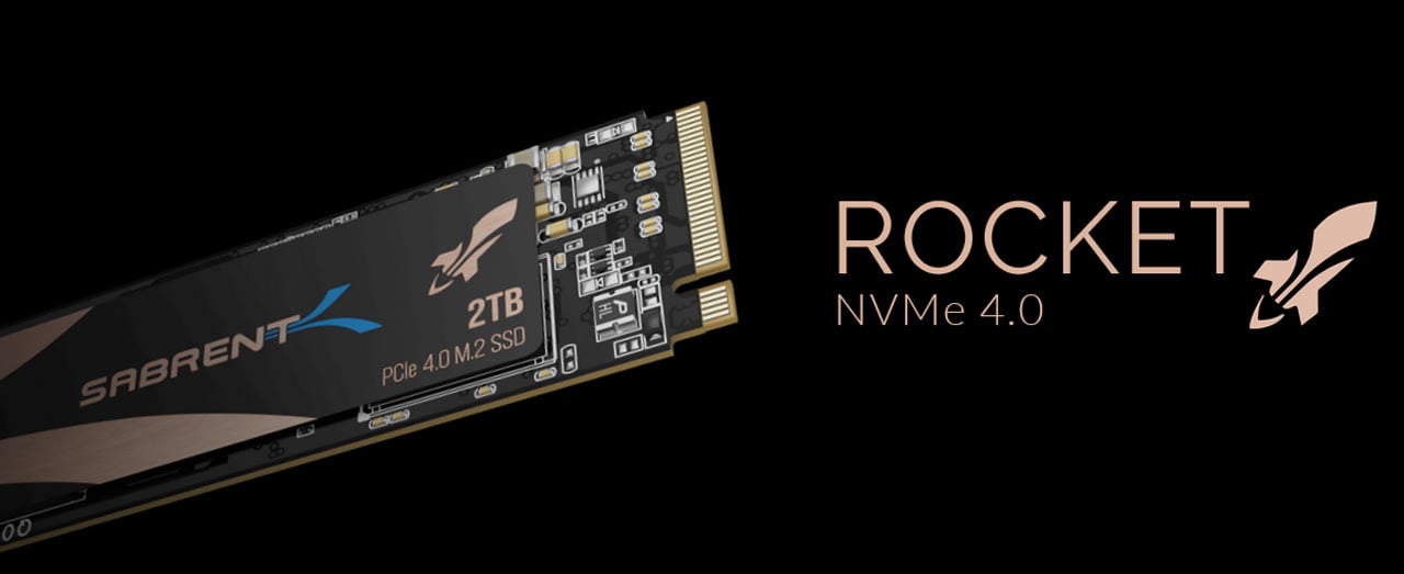 SABRENT 1TB Rocket NVMe 4.0 Gen4 PCIe M.2 Internal SSD Extreme Performance  Solid State Drive with Heatsink (SB-ROCKET-NVMe4-HTSK-1TB)