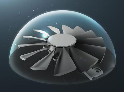  Illustration of the fan resisting dust buildup  