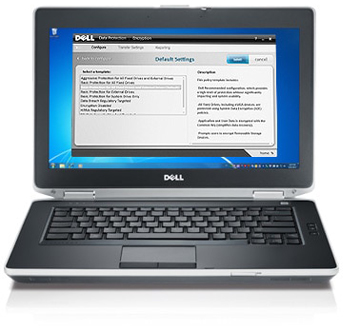 Dell latitude E6430 laptop open with Windows showing a Dell Software Program
