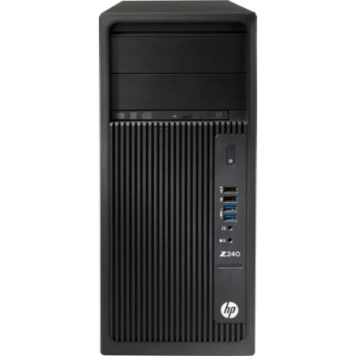  Front view of the HP Z240 Tower Workstation in standing position  