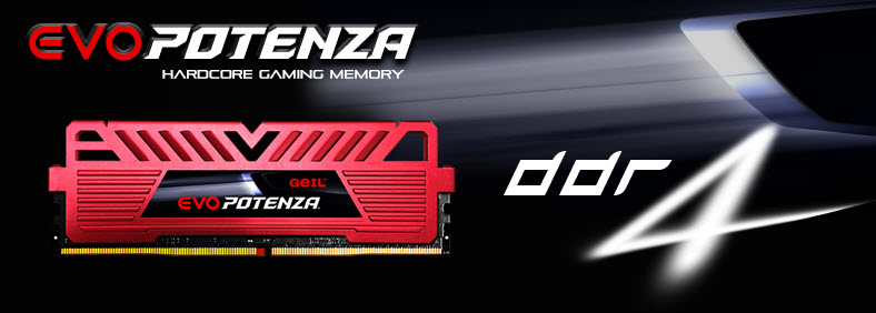 main banner for GeIL EVO POTENZA DDR4 Memory