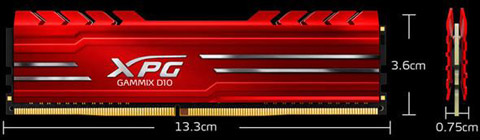 XPG GAMMIX D10 16GB (2 x 8GB) DDR4 2666 (PC4 21300) Desktop Memory