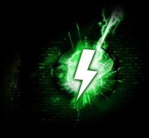 Green Energy Lightning Bolt Graphic