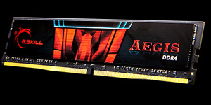 AEGIS DDR4 gaming memory angled to left