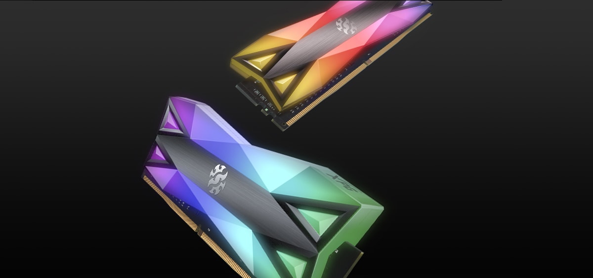 XGP SPECTRIX D60G DDR4 RGB MEMORY 8G×4 XPG DDR4 D60G RGB 32GB (2x16GB) 3600MHz PC4-28800 CL18-22-22