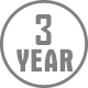 3 Year Warranty