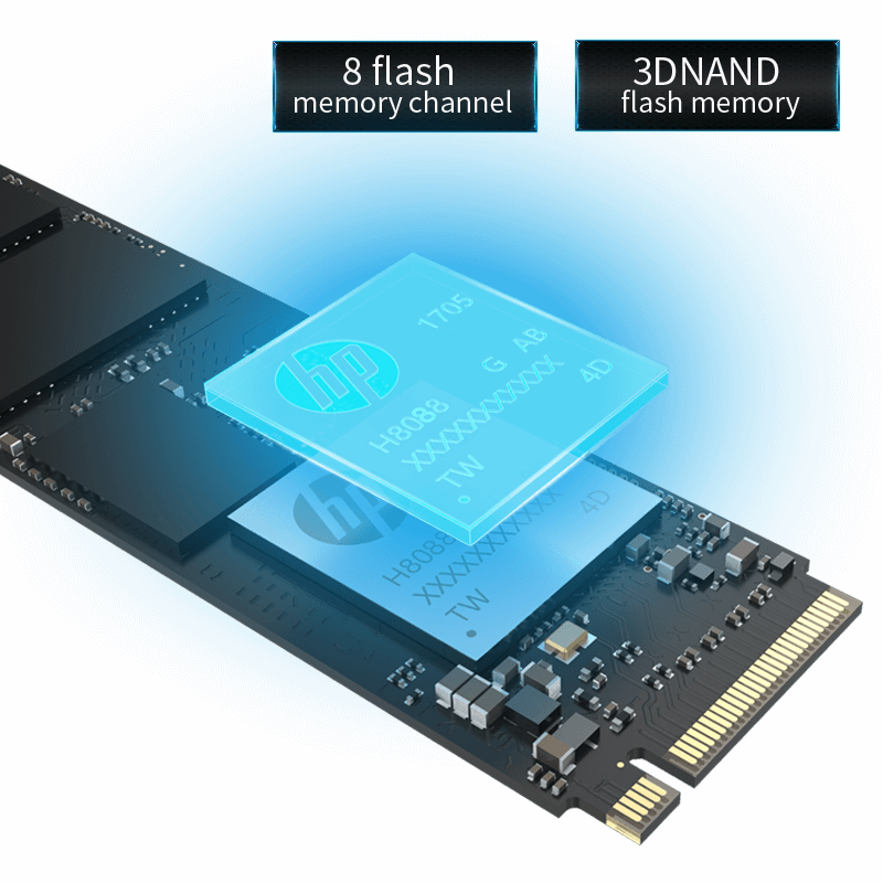 HP EX950 M.2 2280 2TB PCle Gen3 x4, NVMe1.3 3D NAND Internal Solid