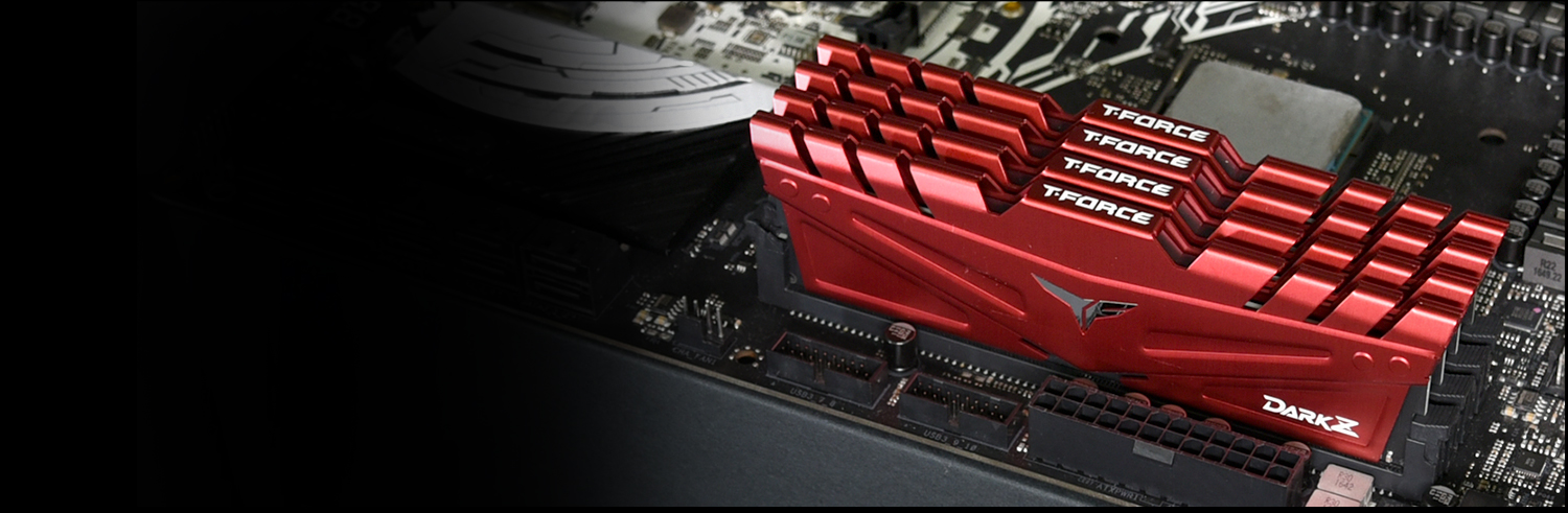 Team T-FORCE DARK Z/Za Desktop Memory Model Installed on the motherboard