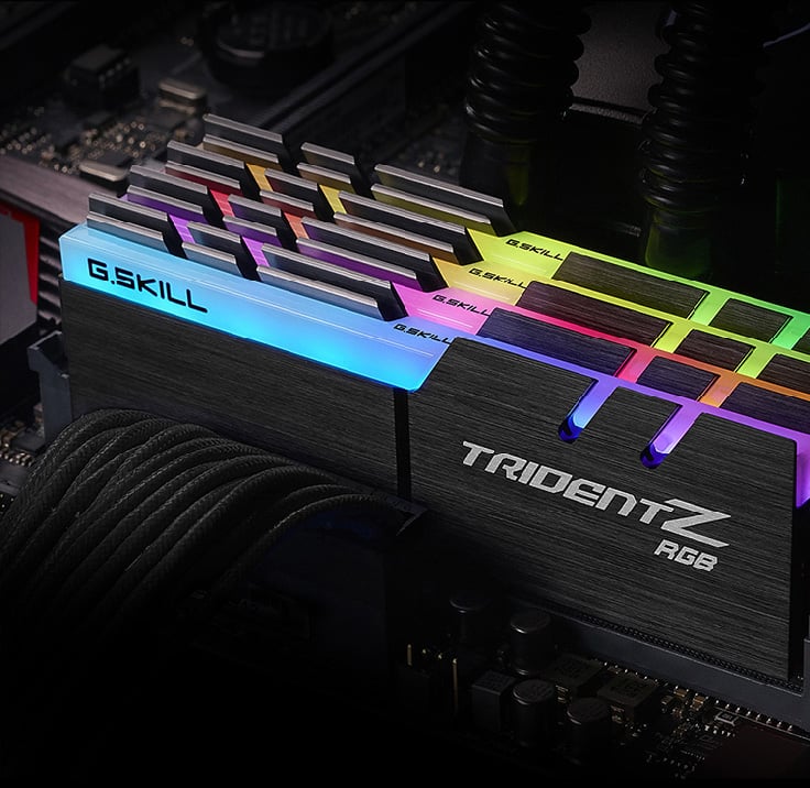 G.SKILL TridentZ RGB Series 16GB (2 x 8GB) 288-Pin PC RAM DDR4 3000 (PC4  24000) Desktop Memory Model F4-3000C16D-16GTZR 