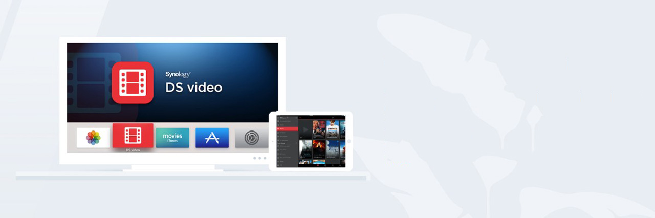 A TV screen with media app icons