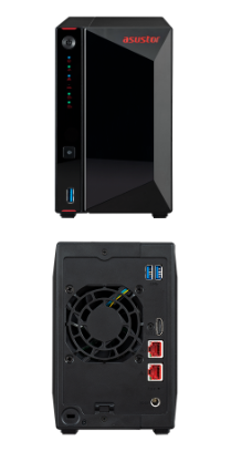 the front and back of storage