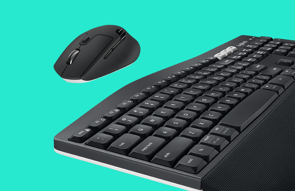 thumbnail image 2 of Logitech MK850 Performance Wireless Keyboard And Mouse Combo, Bluetooth/USB, Black, QWERTY, Programmable Keys, 920-008219 2 of 5