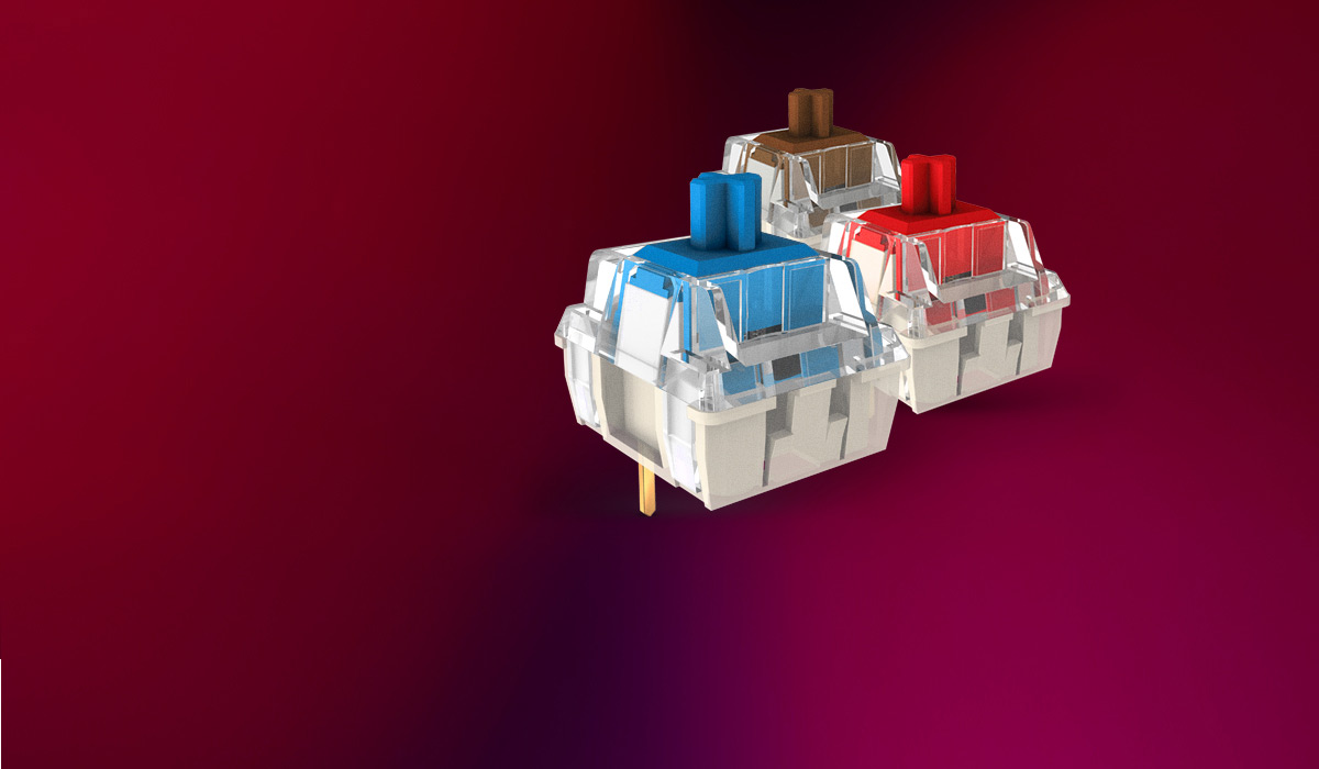 Cherry MX Blue, Brown and Red Switches
