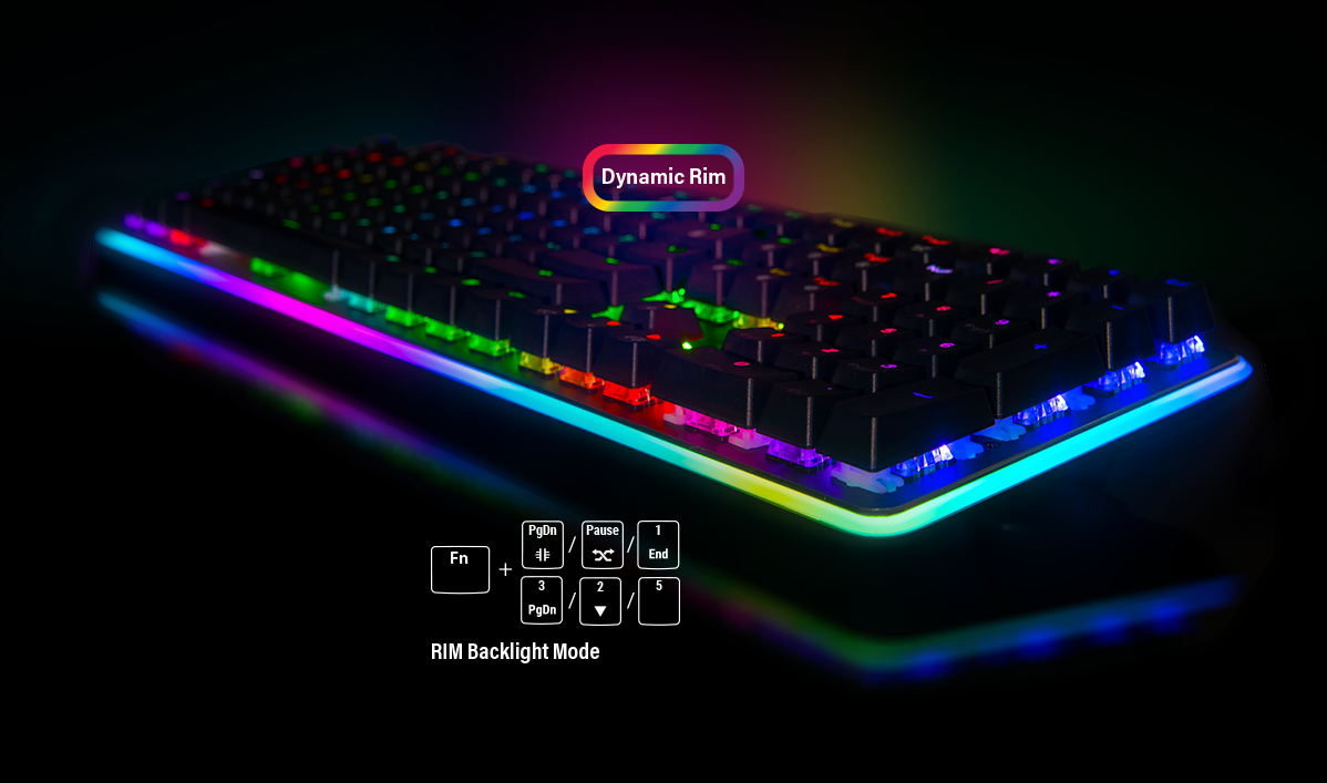 Clavier Gamer PRO-K8 : Rétro-éclairage LED RGB ultra-design