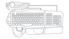 Mad Catz S.T.R.I.K.E. 5 Gaming Keyboard for PC - Modular Configuration C