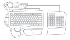 Mad Catz S.T.R.I.K.E. 5 Gaming Keyboard for PC - Modular Configuration D