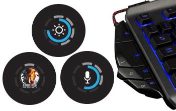 Mad Catz S.T.R.I.K.E. 5 Gaming Keyboard for PC - Uncomplicated Macro Programming