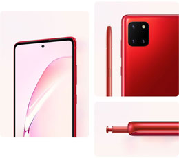  Samsung Galaxy Note 10 Lite N770F, Dual SIM LTE, International  Version (No US Warranty), 128GB, Aura Red - GSM Unlocked : Cell Phones &  Accessories