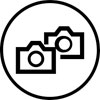 An icon of two cameras   
