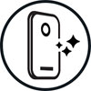  An icon of a phone with shining body  