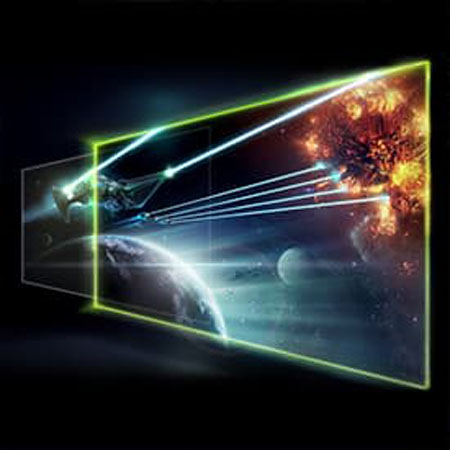 Acer Predator Z35P showing planet is being attacked by aliens