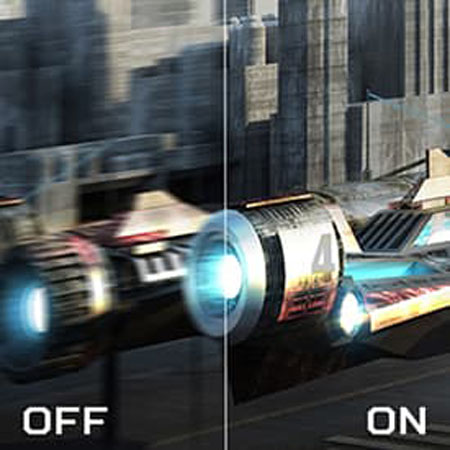 a visual comparison between NVIDIA ULMB and none