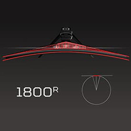 top view of Acer Predator Z35P showing its 1800R curvature