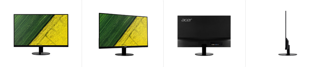 different angles of the monitor