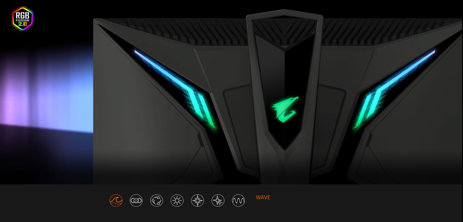 back of the GIGABYTE AORUS Monitor