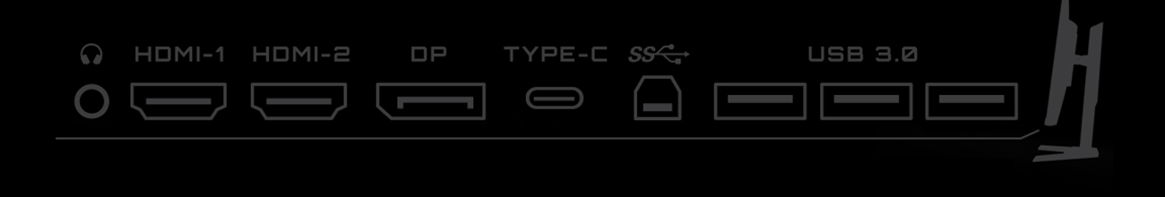 Detail ports: 2 HDMI, 1 DP, 3 USB
