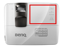 Upper lamp door for easy lamp access