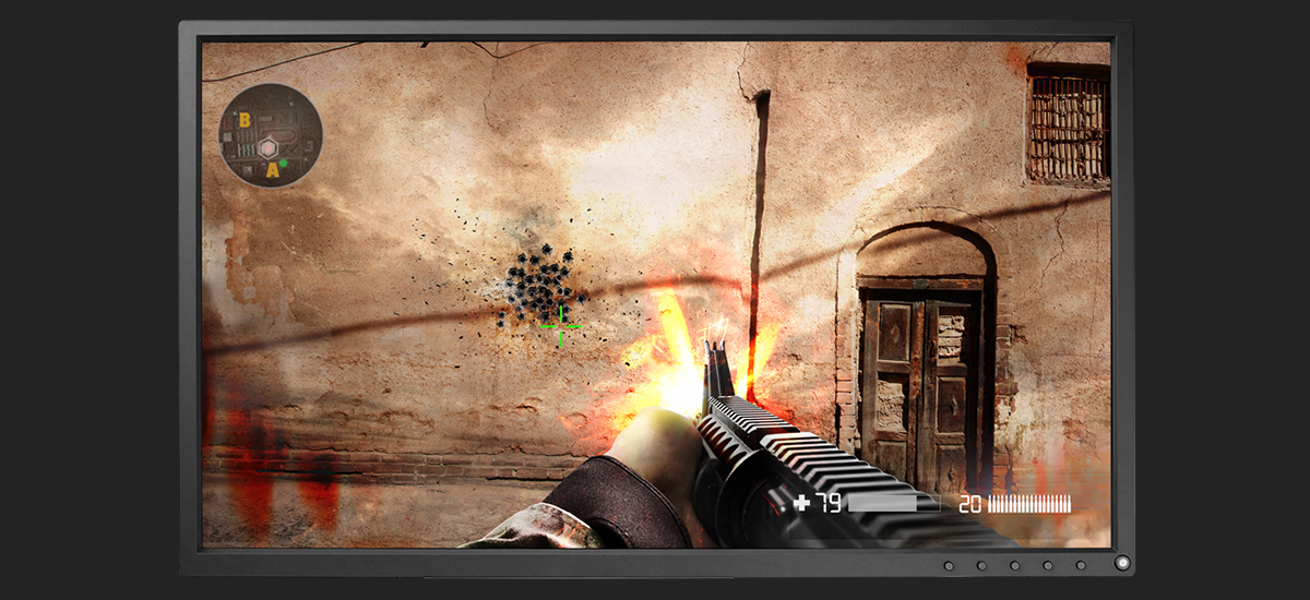 a shooting game screenshot of monitor