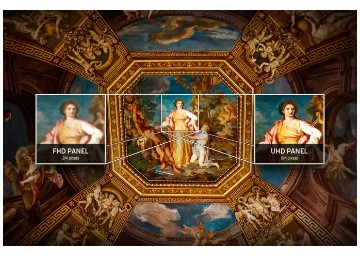 SAMSUNG QB75R-N Dynamic Crystal Color Example of Classic Ceiling Art