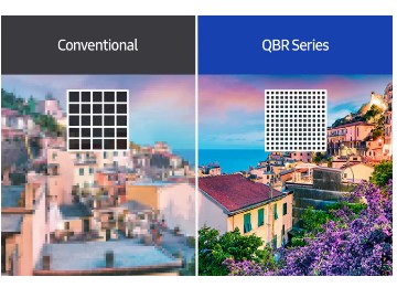 SAMSUNG QB75R-N UHD Upscaling Example on a European Hillside, Oceanside Residential Area