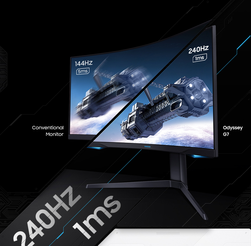 SAMSUNG Odyssey G7 27 2K 240Hz Curved Gaming Monitor 