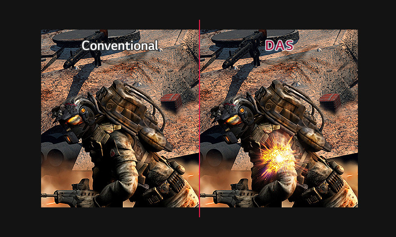 a image splited into two, showing difference between conwentional and nas