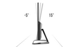 Side of the Sceptre Monitor Showing Its Tilt of -5 to 15 Degrees