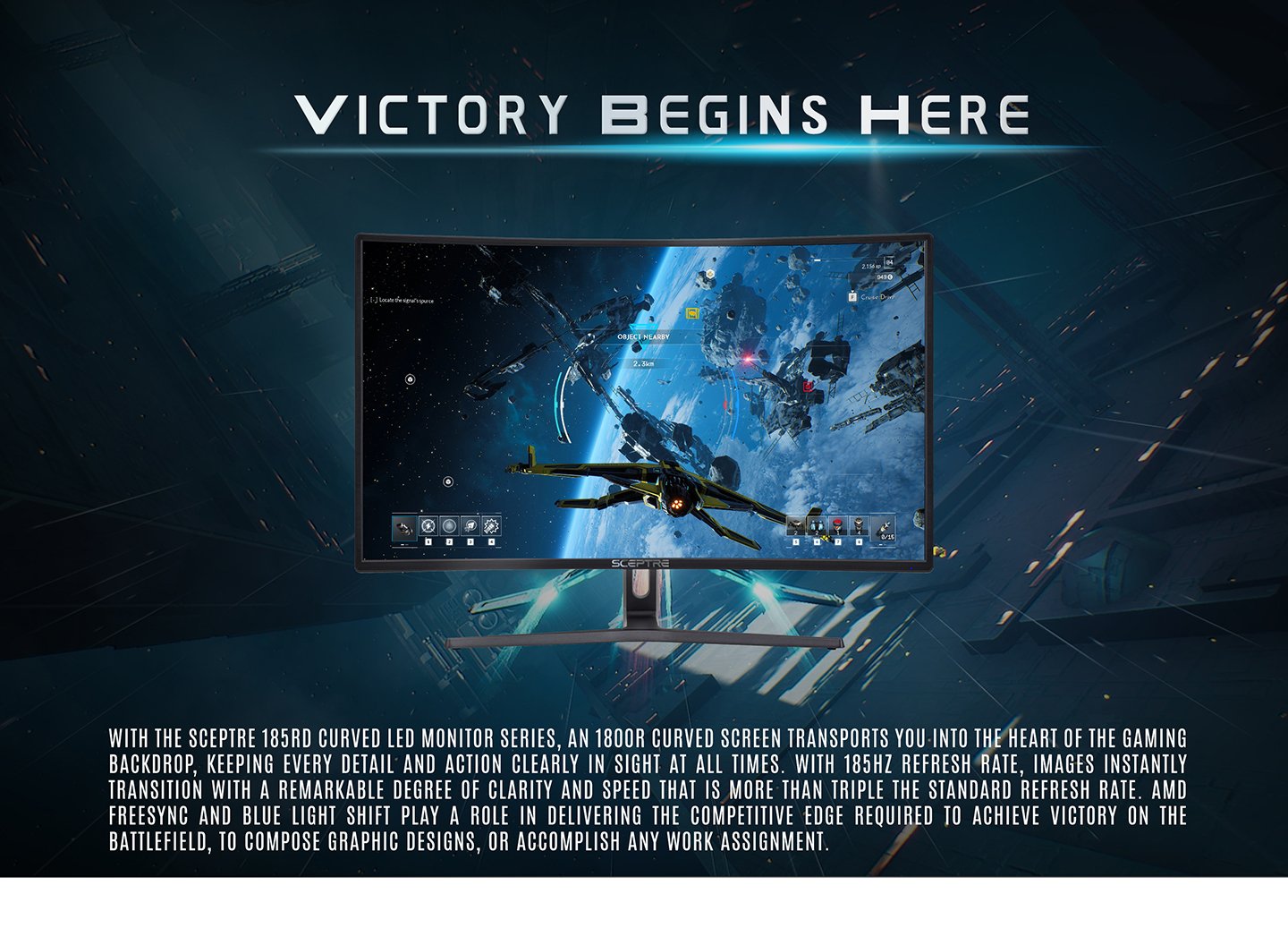 a monitor with a spaceship fighting game as screen