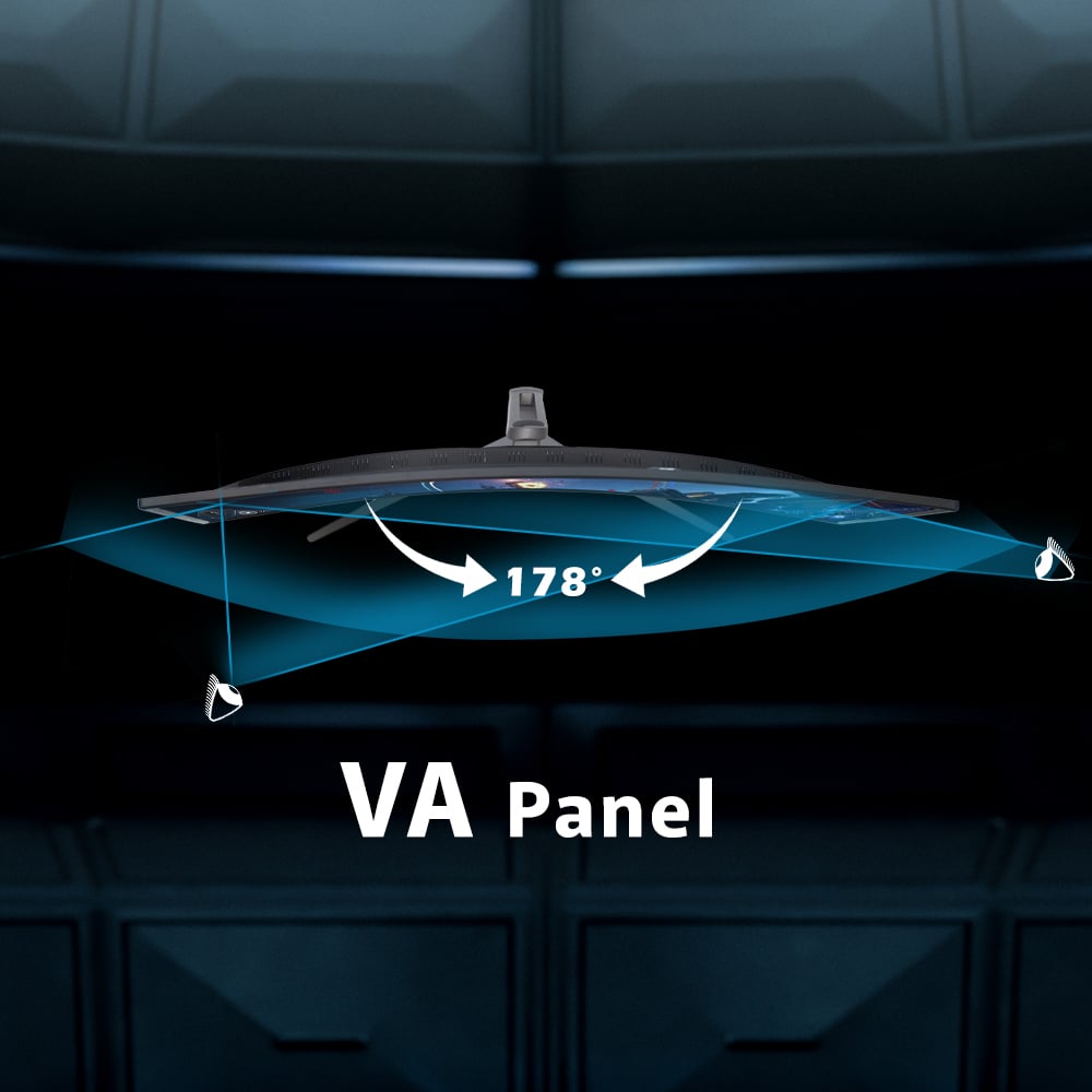 178 VA panel effect of the monitor