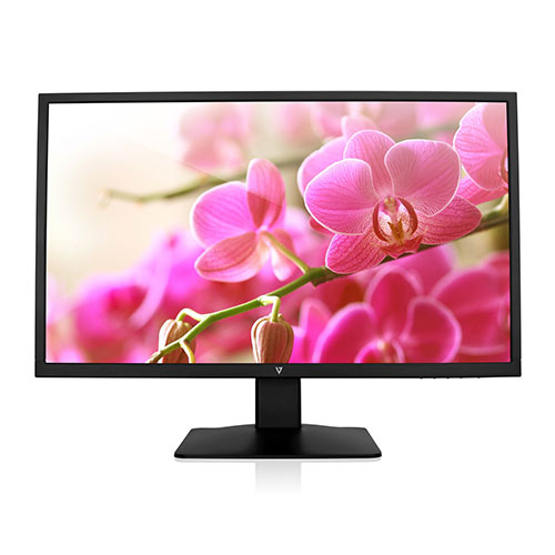 the monitor with a flower image as screen